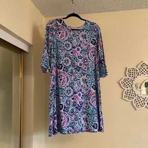 Lilly Pulitzer, 3/4 sleeve cotton shift dress